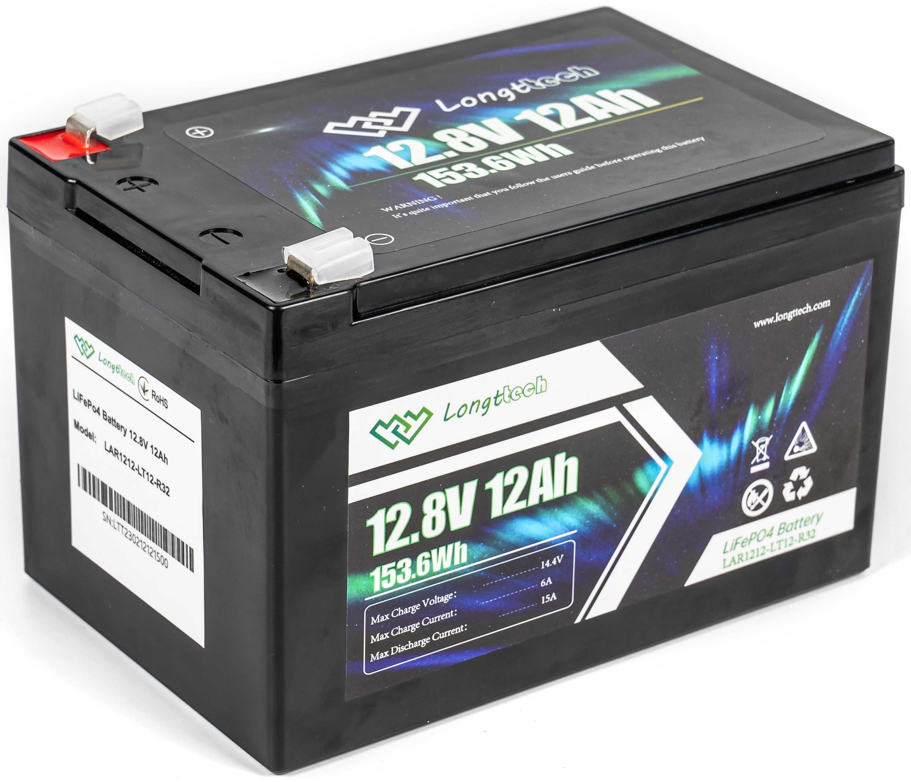 Аккумуляторная батарея Longttech LAR1212-LT12-R32 LiFePo4 12.8V 12Ah отзывы - изображения 5