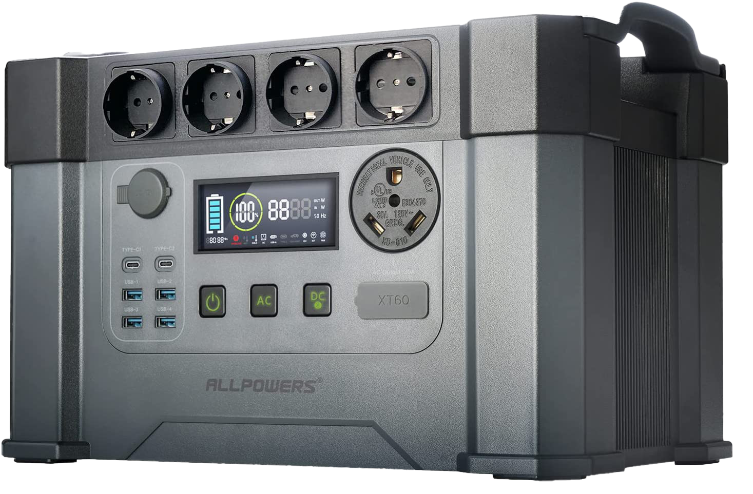 Портативна зарядна станція Allpowers S-2000 PRO 1500 WH