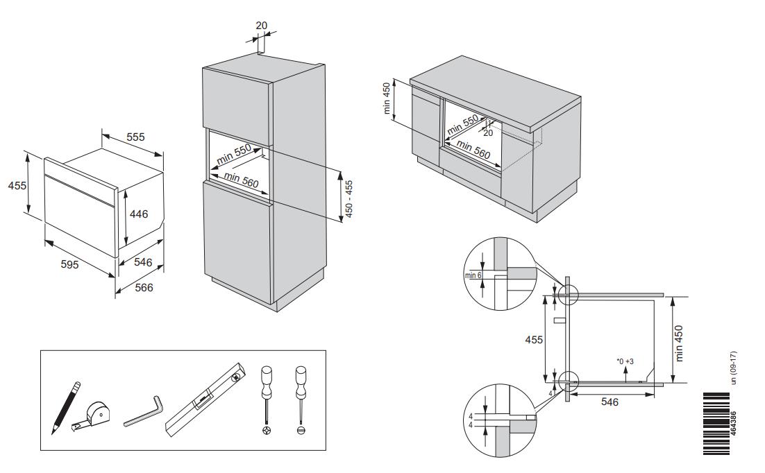 Gorenje GCM812B Габаритні розміри