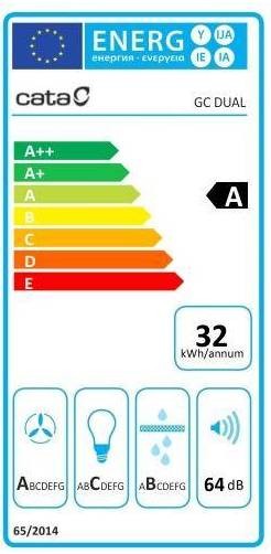 Кухонна витяжка Cata GC Dual 75 BK характеристики - фотографія 7