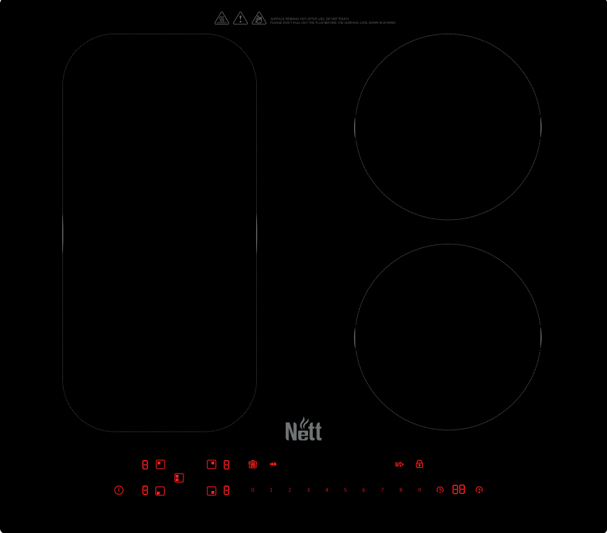Варочная поверхность с дисплеем Nett NI-5952