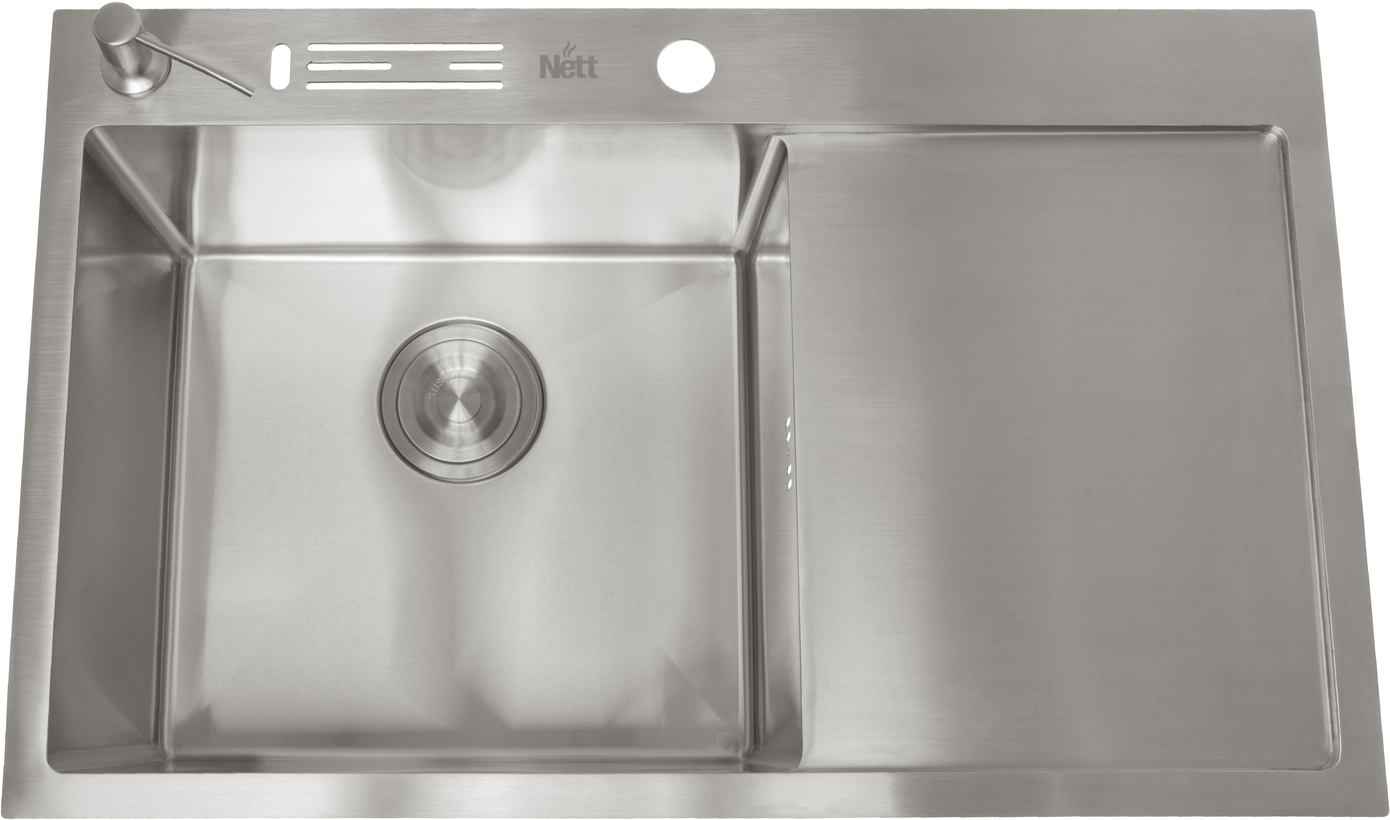 Кухонная мойка длина 480 мм Nett NS-7848(R)