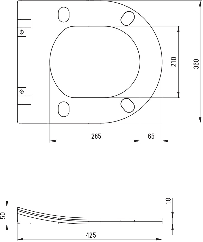 Deante CDED6ZPW Габаритные размеры