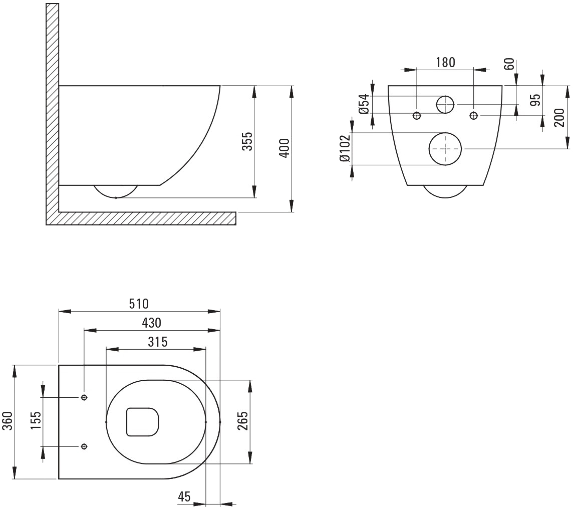 Deante CDED6ZPW Габаритные размеры