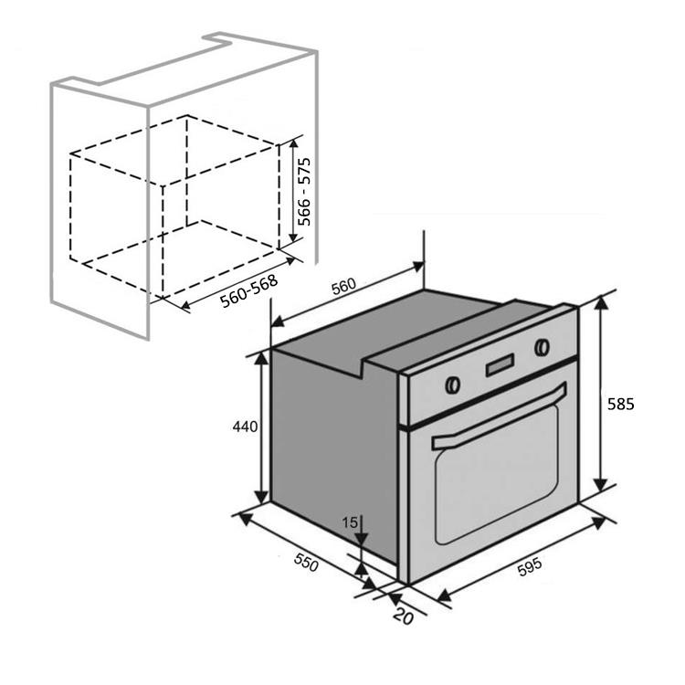 Ventolux Bristol 6 MT (BK) Габаритные размеры