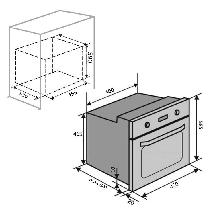 Ventolux Soho 6 MT (BK) Габаритные размеры