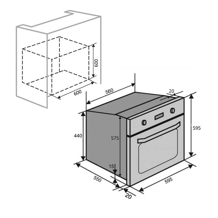 Ventolux Verona 6 MT (BK) Габаритные размеры