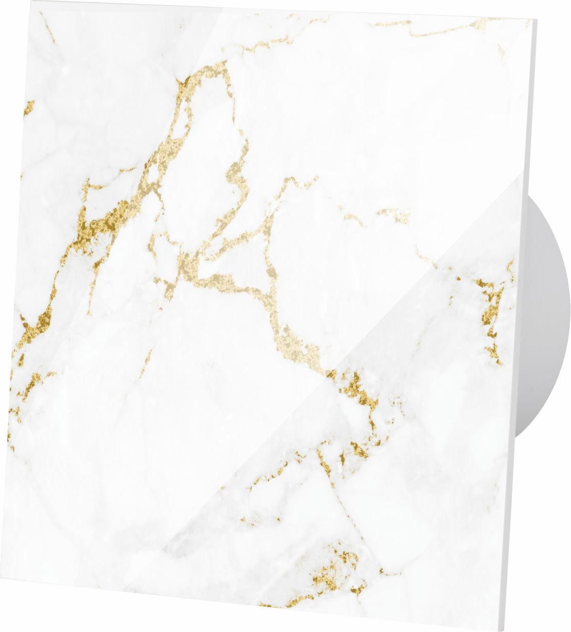 Кришка для вентилятора AirRoxy dRim Glass біло-золотий мармур (01-185) в інтернет-магазині, головне фото