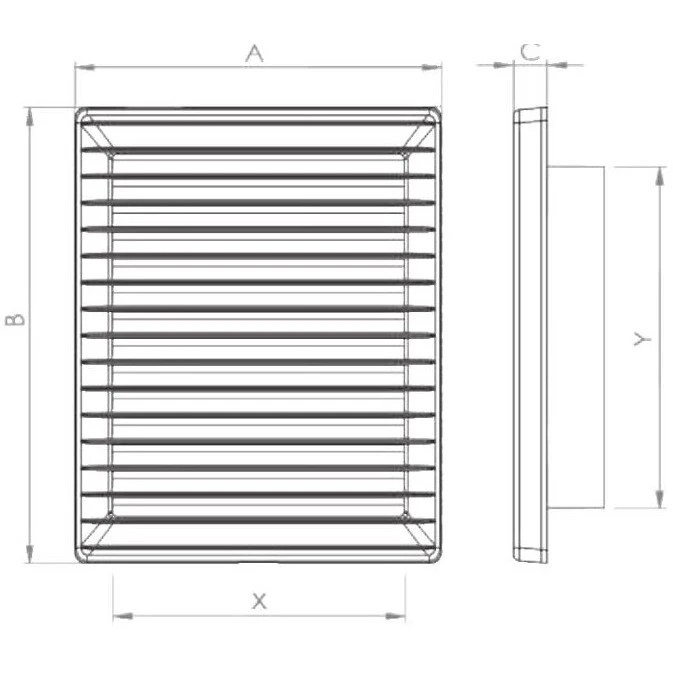 Airroxy AKUzSg 140x210 graphite (02-343) Габаритные размеры