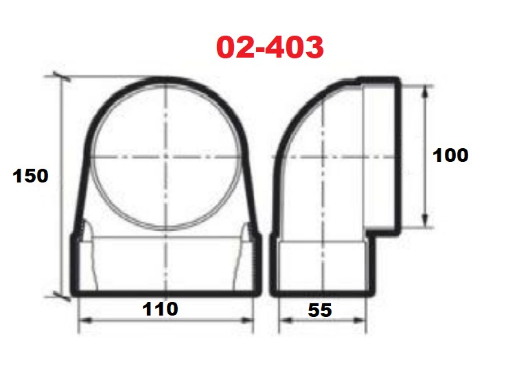 Airroxy 100 (02-403) Габаритні розміри