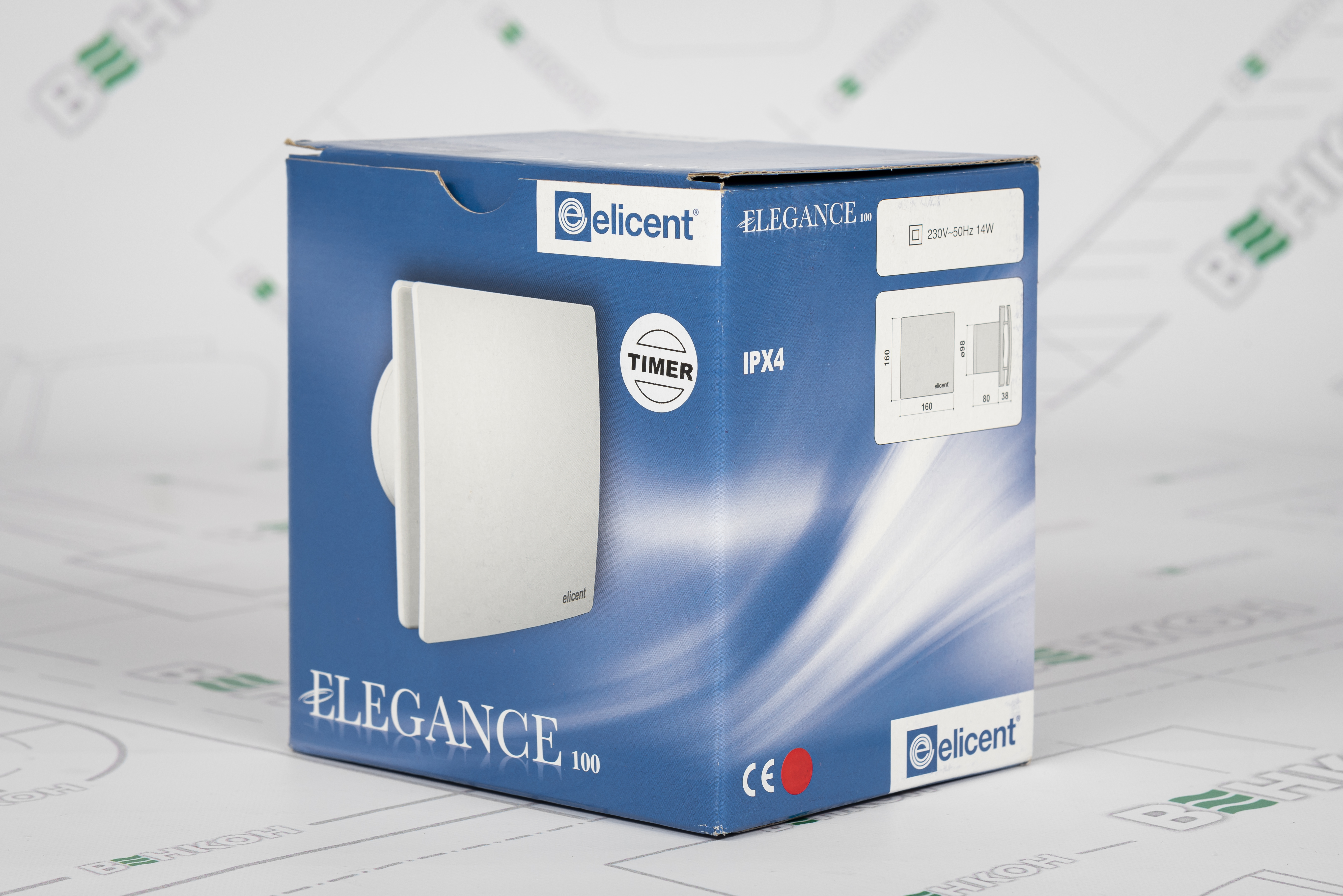 огляд товару Витяжний вентилятор Elicent Elegance 100 Timer Graphite - фотографія 12