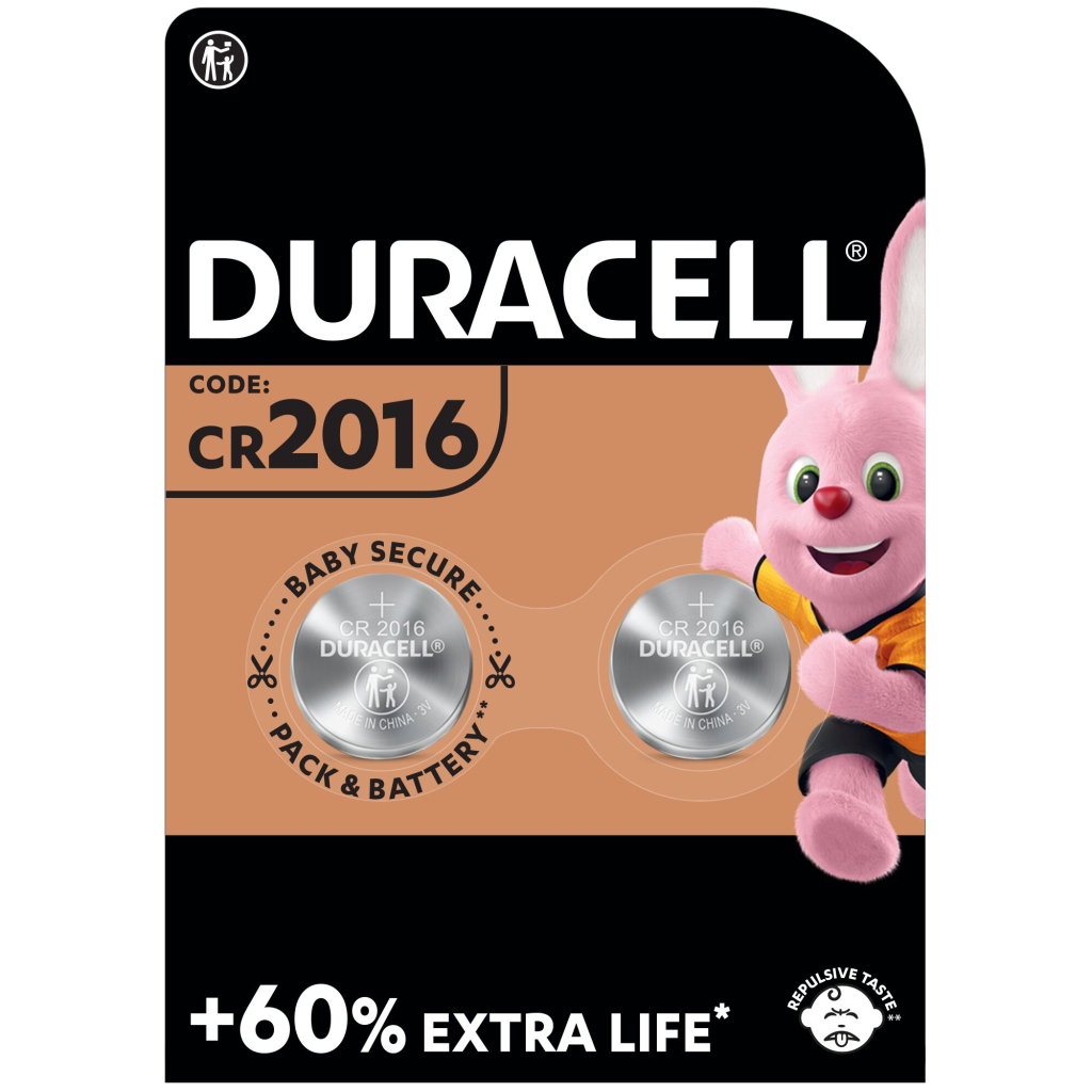 Батарейка Duracell CR 2016/DL 2016*2 (5007667/5010969/5014810) в інтернет-магазині, головне фото