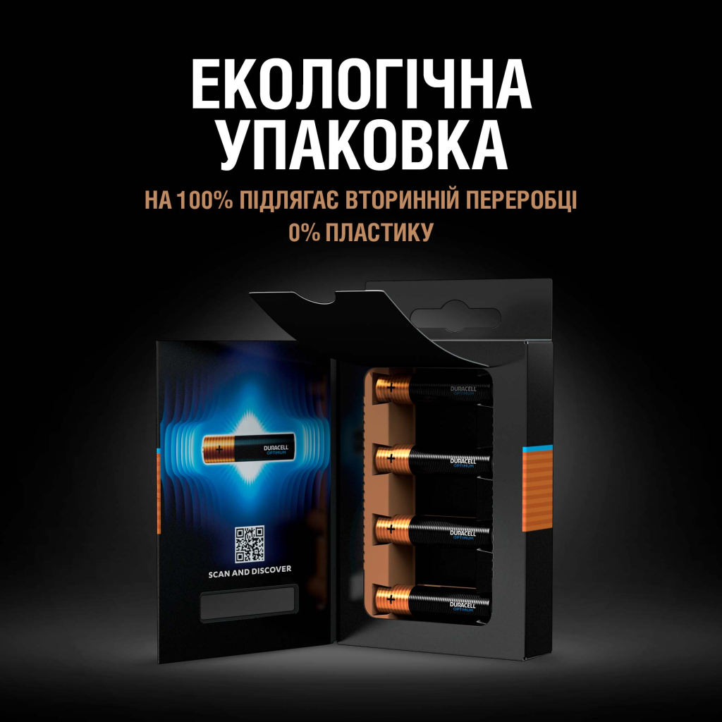 Батарейка Duracell AAA Optimum LR03*4 (5015596) інструкція - зображення 6