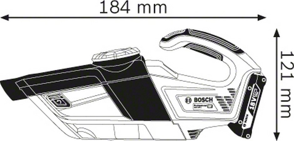 Bosch Professional ProCore18V (0.615.990.M3K) Габаритні розміри