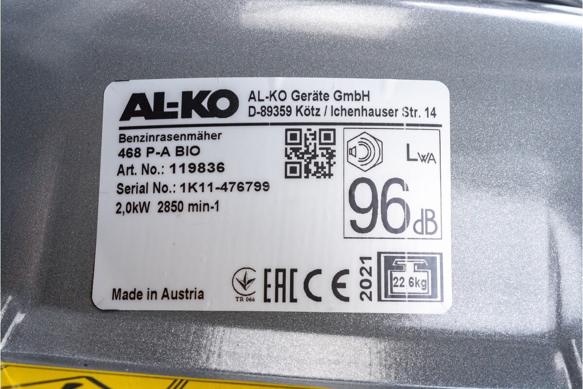 Газонокосилка AL-KO BIO 468 P-A Silver (119836) внешний вид - фото 9