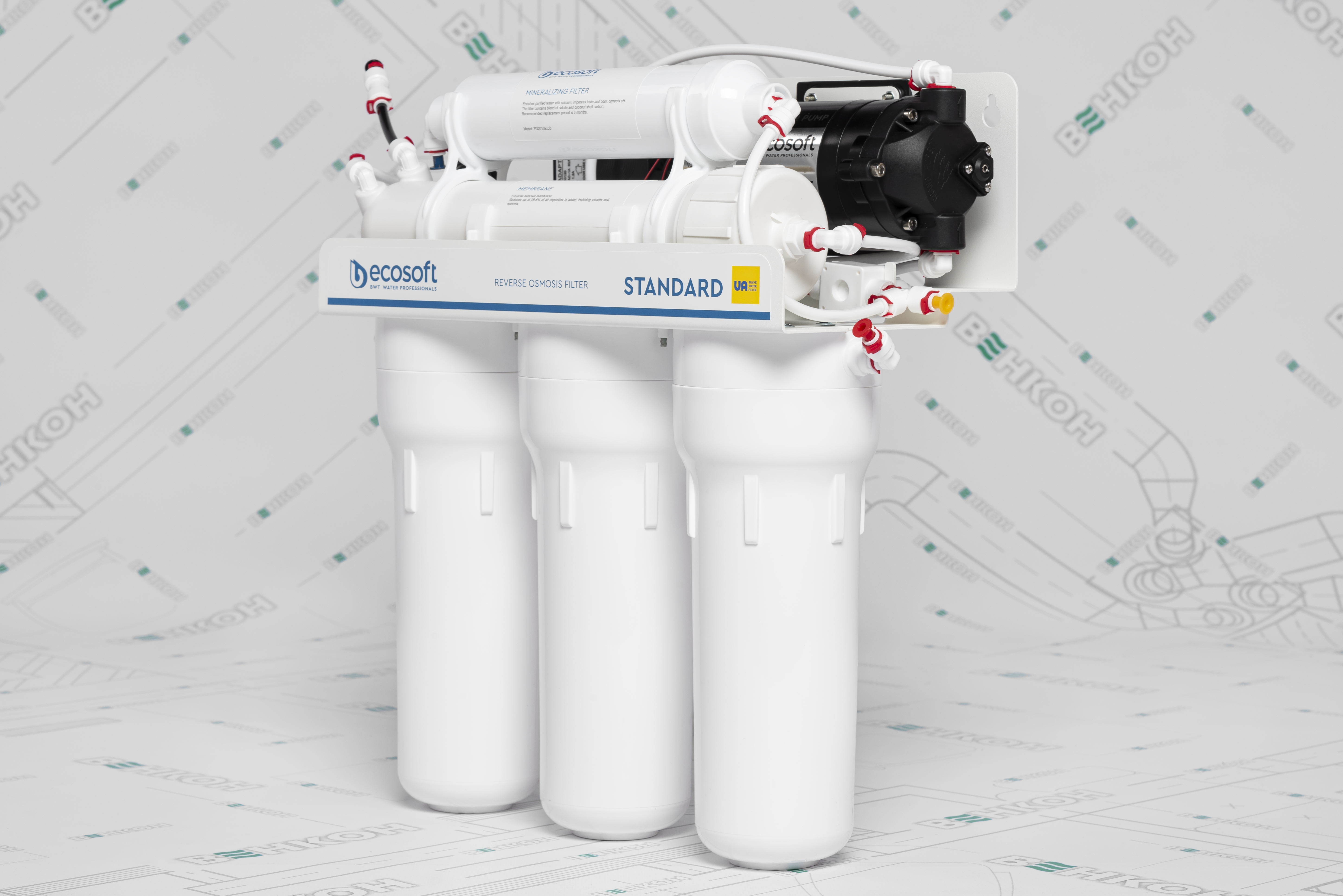 Фильтр для воды Ecosoft Standard PRO MO550MPECOSTD с помпой цена 9240.00 грн - фотография 2