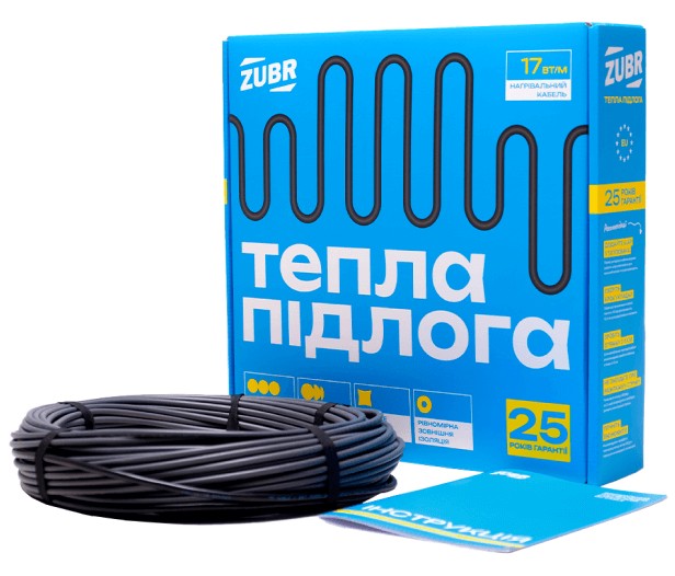 Отзывы электрический теплый пол Zubr DC Cable 17/170 Вт