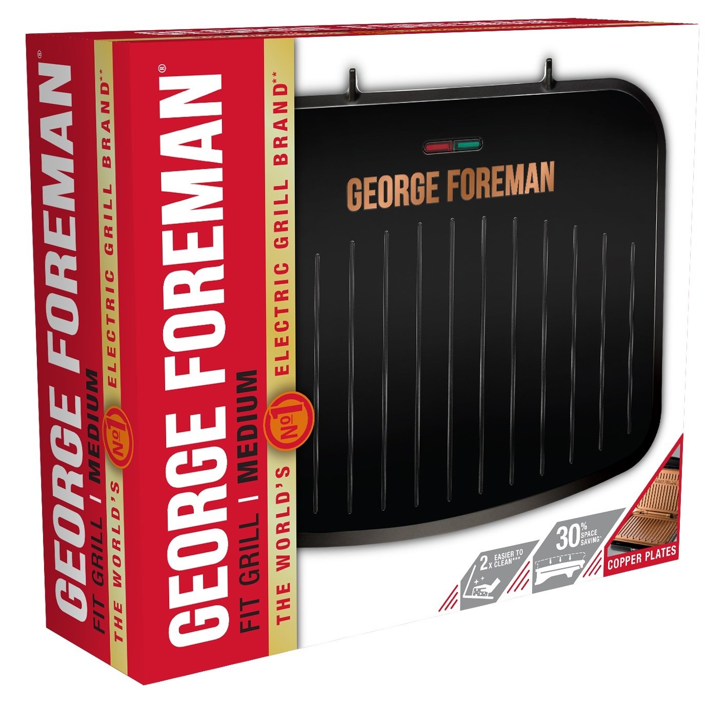 в продажу Електрогриль George Foreman 25811-56 Fit Grill Copper Medium - фото 3