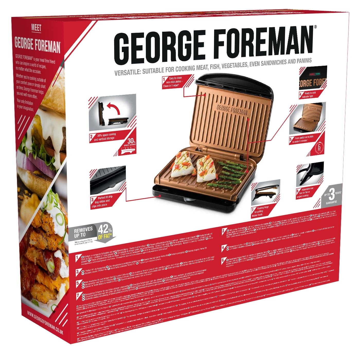 продаём George Foreman 25811-56 Fit Grill Copper Medium в Украине - фото 4