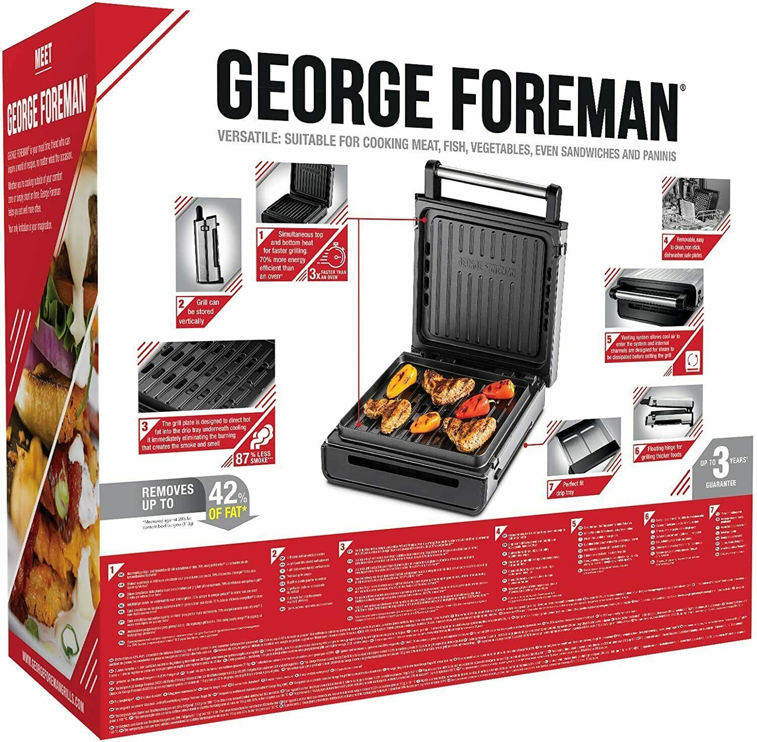 Електрогриль George Foreman 28000-56 Smokeless Grill характеристики - фотографія 7