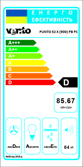 Кухонна витяжка Ventolux PUNTO 52 X (900) PB PC інструкція - зображення 6