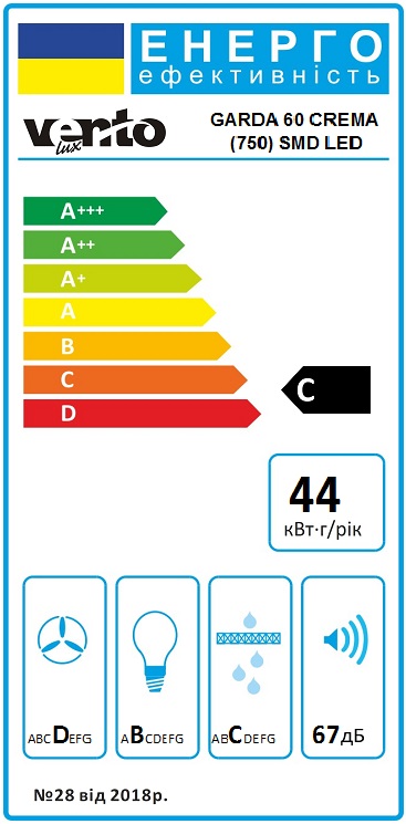 Кухонна витяжка Ventolux GARDA 60 CREMA (750) SMD LED інструкція - зображення 6