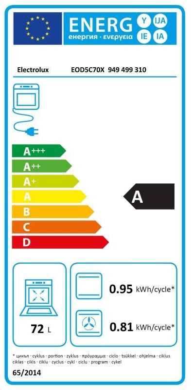 Духова шафа Electrolux EOD5C70X зовнішній вигляд - фото 9