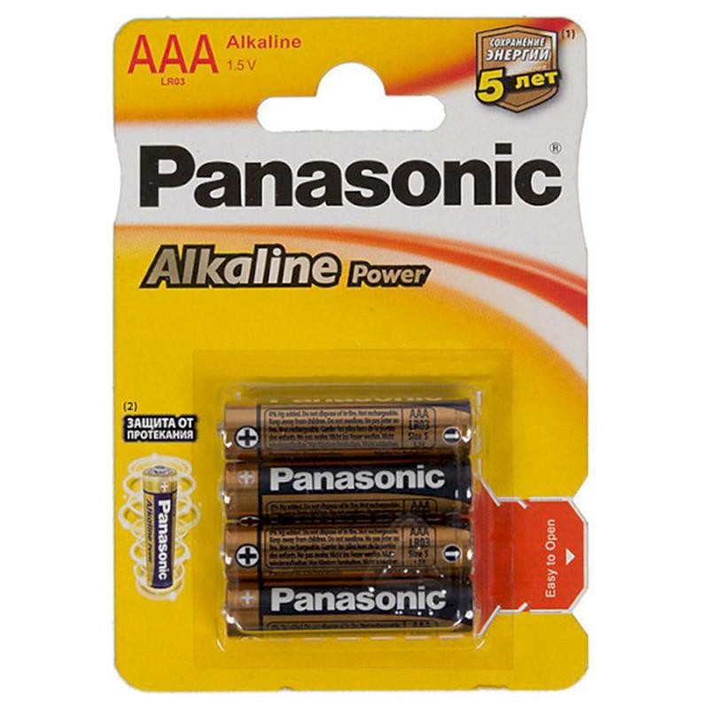 Батарейки типу ААА Panasonic Alkaline Power AAA/LR03 BL 4 шт
