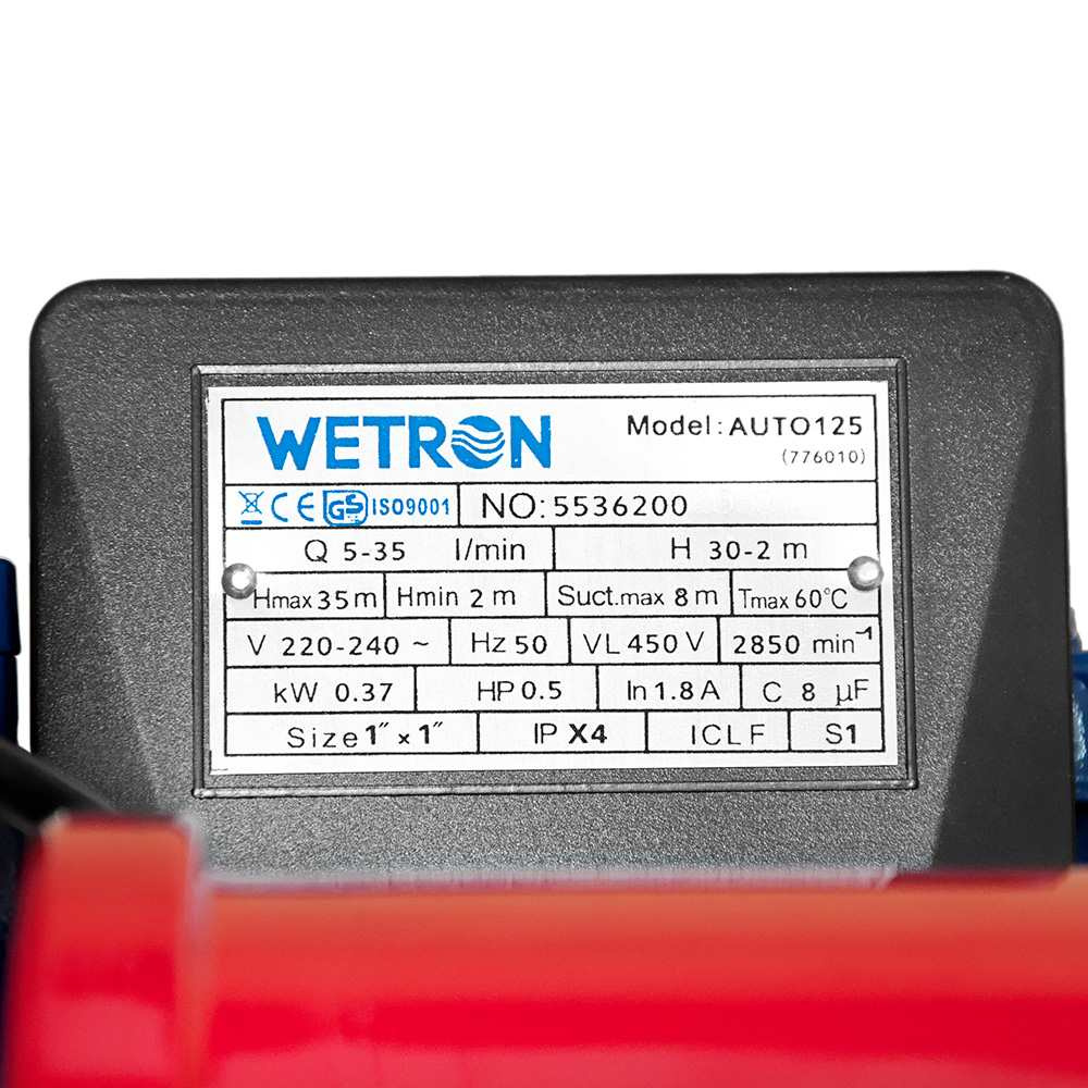 Насос Wetron AUTOGP125Z (776010) інструкція - зображення 6