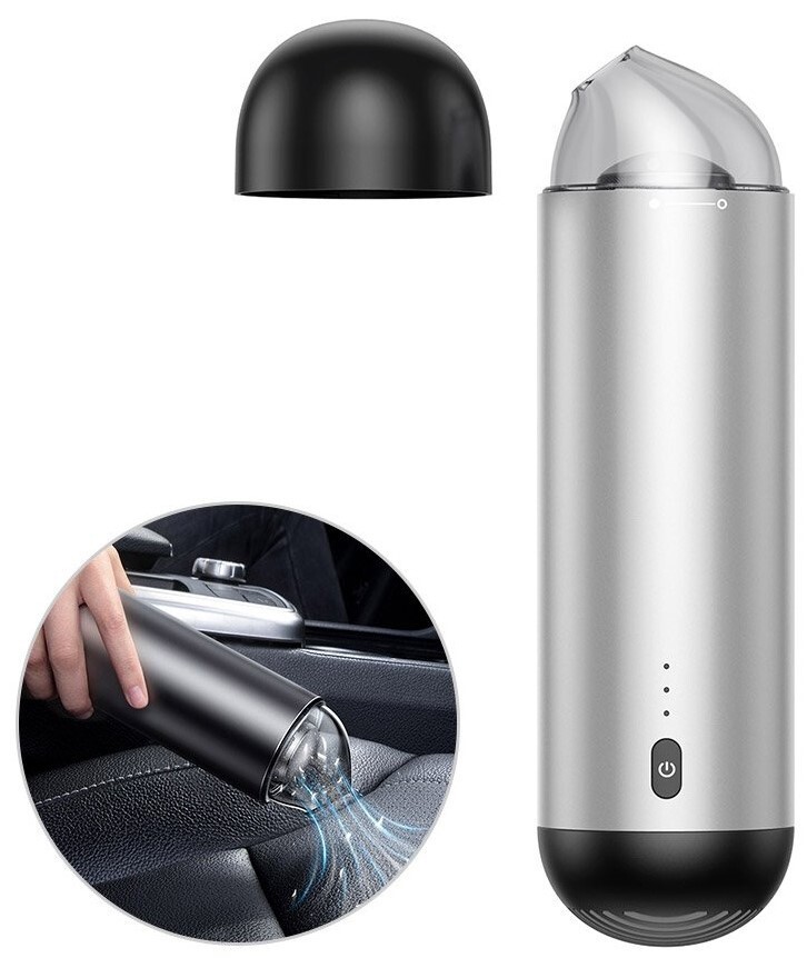 Пилосос Baseus CRXCQ01-0S Capsule Cordless Vacuum Cleaner (Silver) ціна 1416.43 грн - фотографія 2