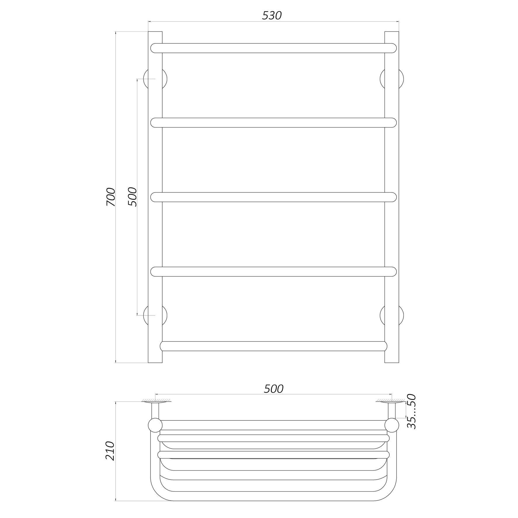 Unio KSp EL 700-500-5 Габаритные размеры