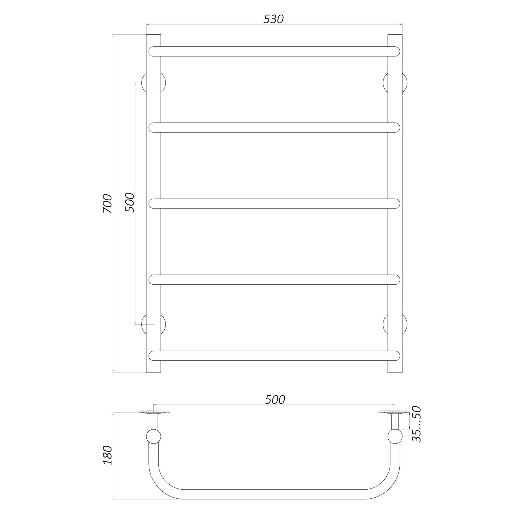 Unio LS EL 700-500-5 Габаритные размеры