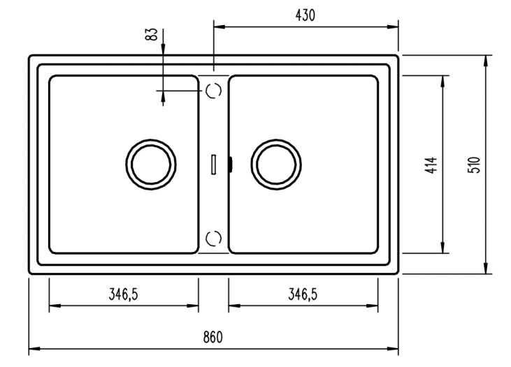 Teka STONE 90 B-TG 2 B (115260000) Габаритные размеры