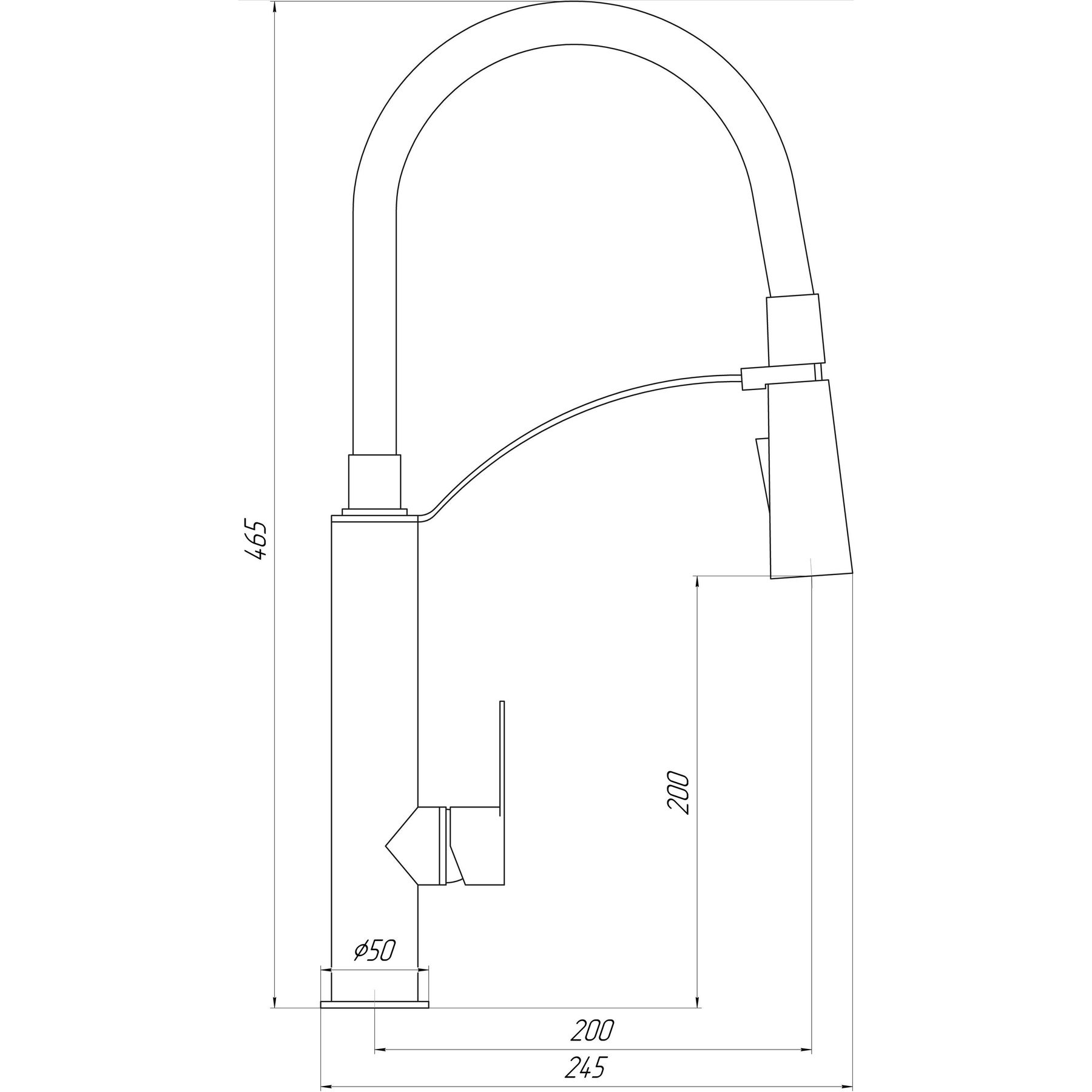 Topaz Barts TB 8817-H18 Габаритные размеры