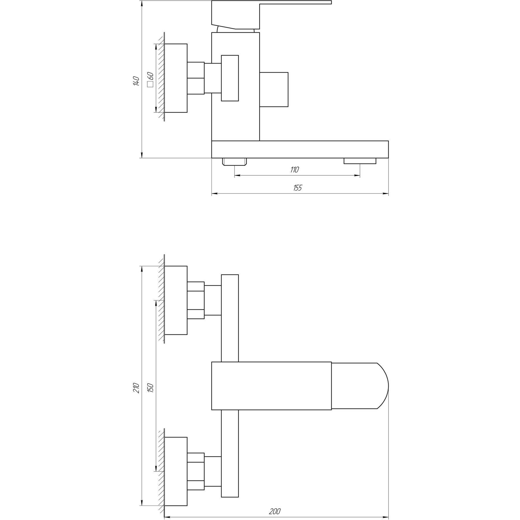 Globus Lux Sicilia SBQ-102N Габаритные размеры