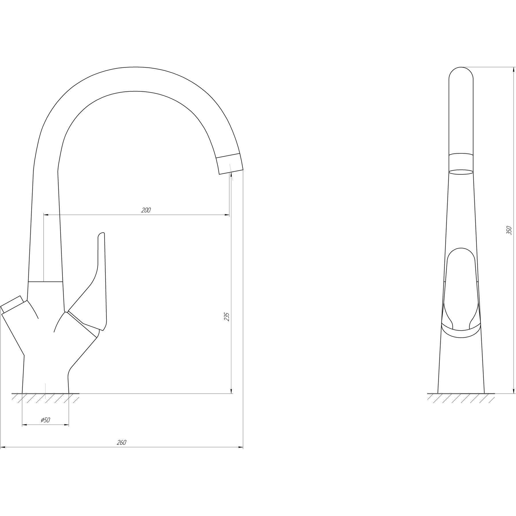 Globus Lux Lazer GLLR-0222-8-STSTEEL Габаритні розміри