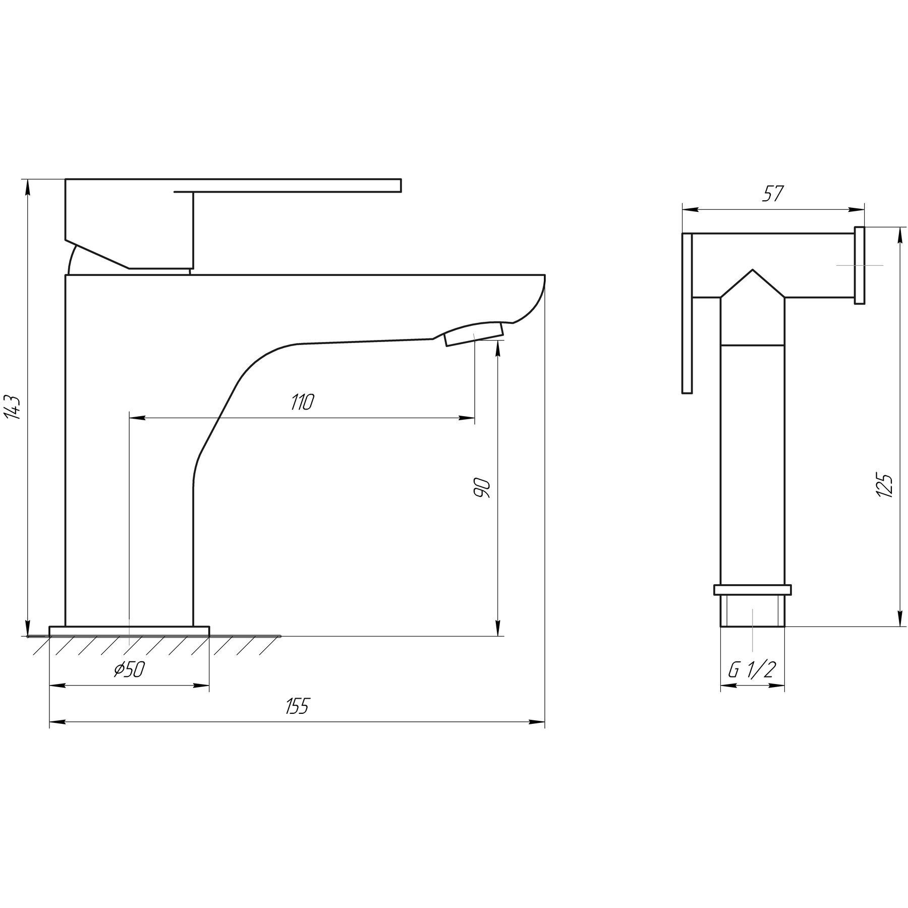 Topaz Barts TB 07206-H36 Габаритні розміри