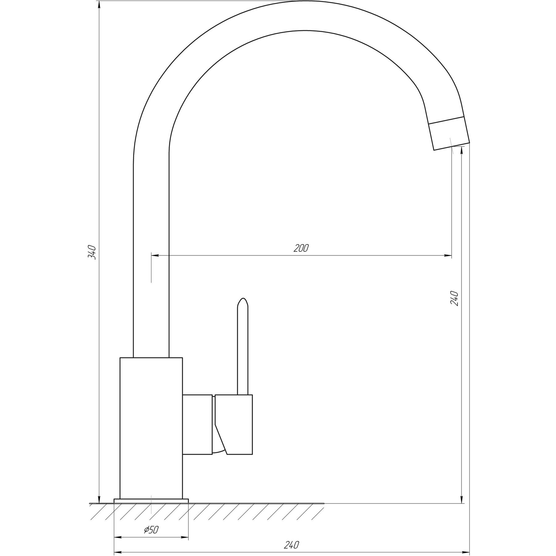 Topaz Barts TB 07403-H36-BL Габаритні розміри