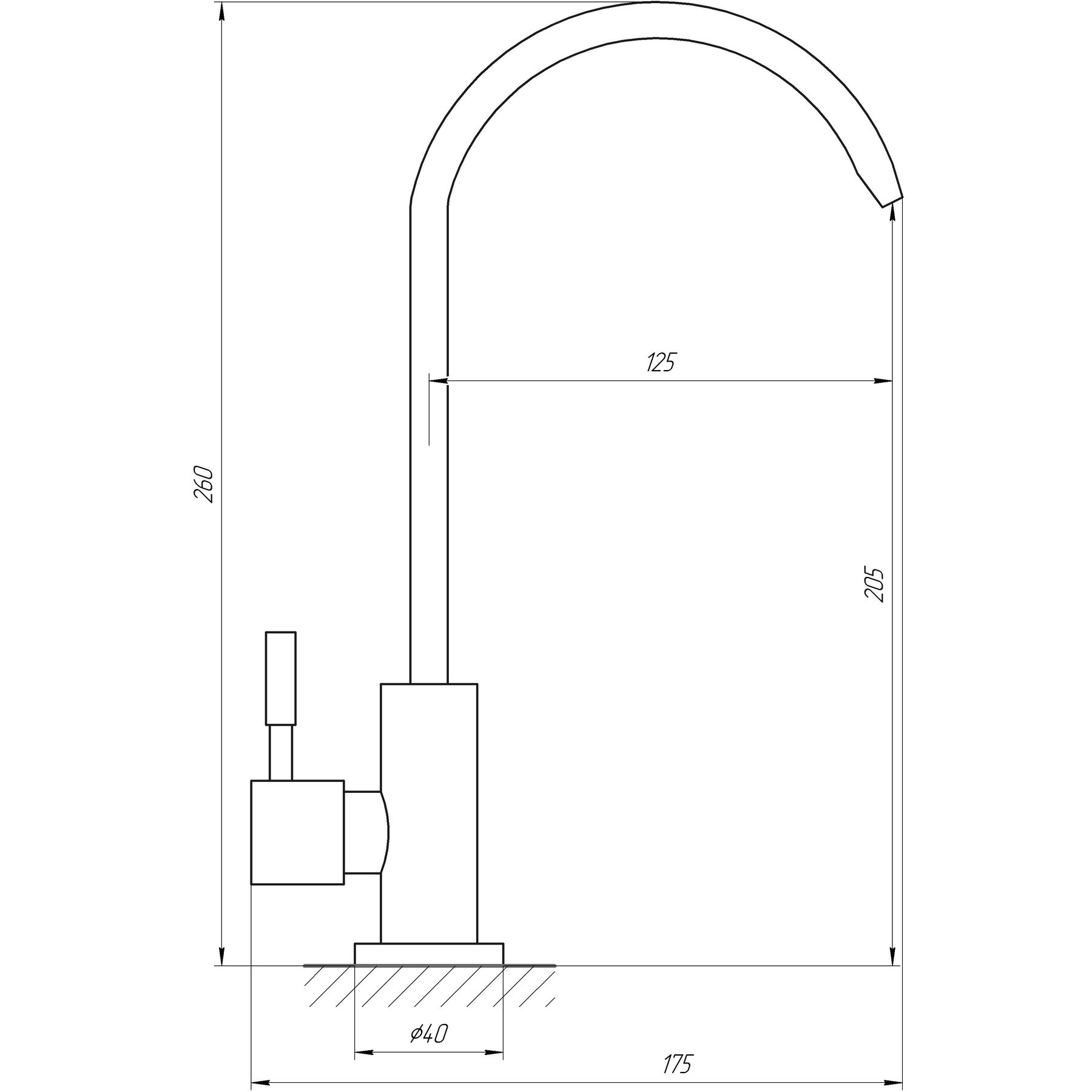 Globus Lux Alpen SBT1-55M-BB Габаритні розміри