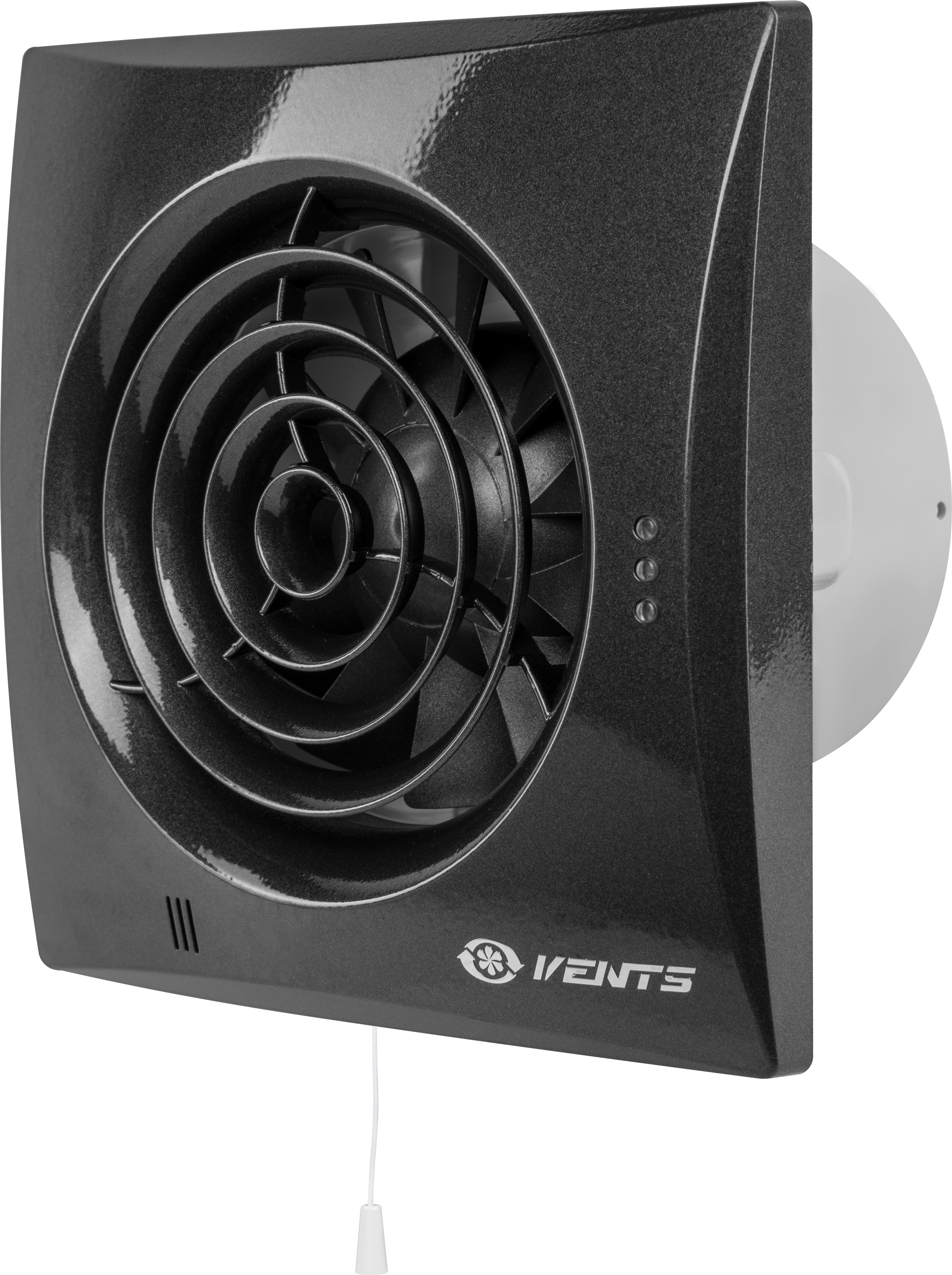 Витяжний вентилятор Вентс 100 Квайт В чорний сапфір лак RAL 9005 в інтернет-магазині, головне фото