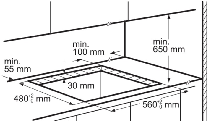 Electrolux KGS6436RK Габаритные размеры