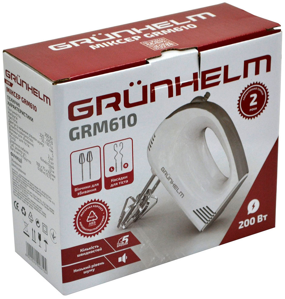 Миксер Grunhelm GRM610 характеристики - фотография 7