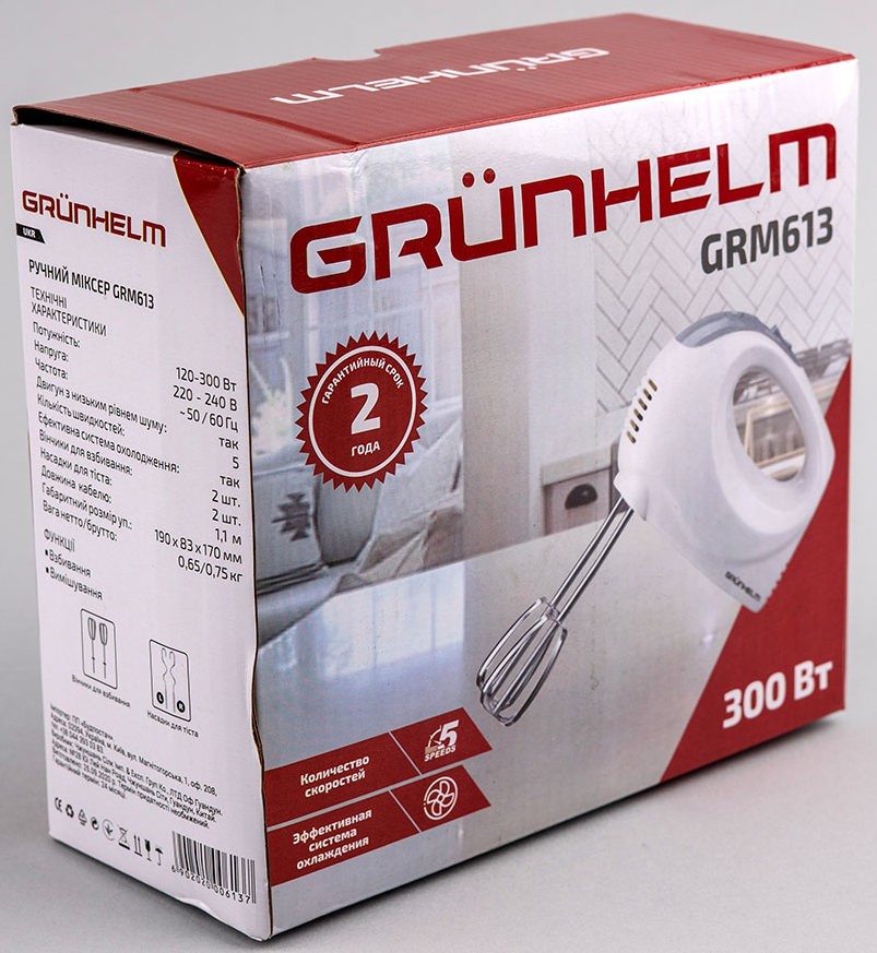 Міксер Grunhelm GRM613 характеристики - фотографія 7
