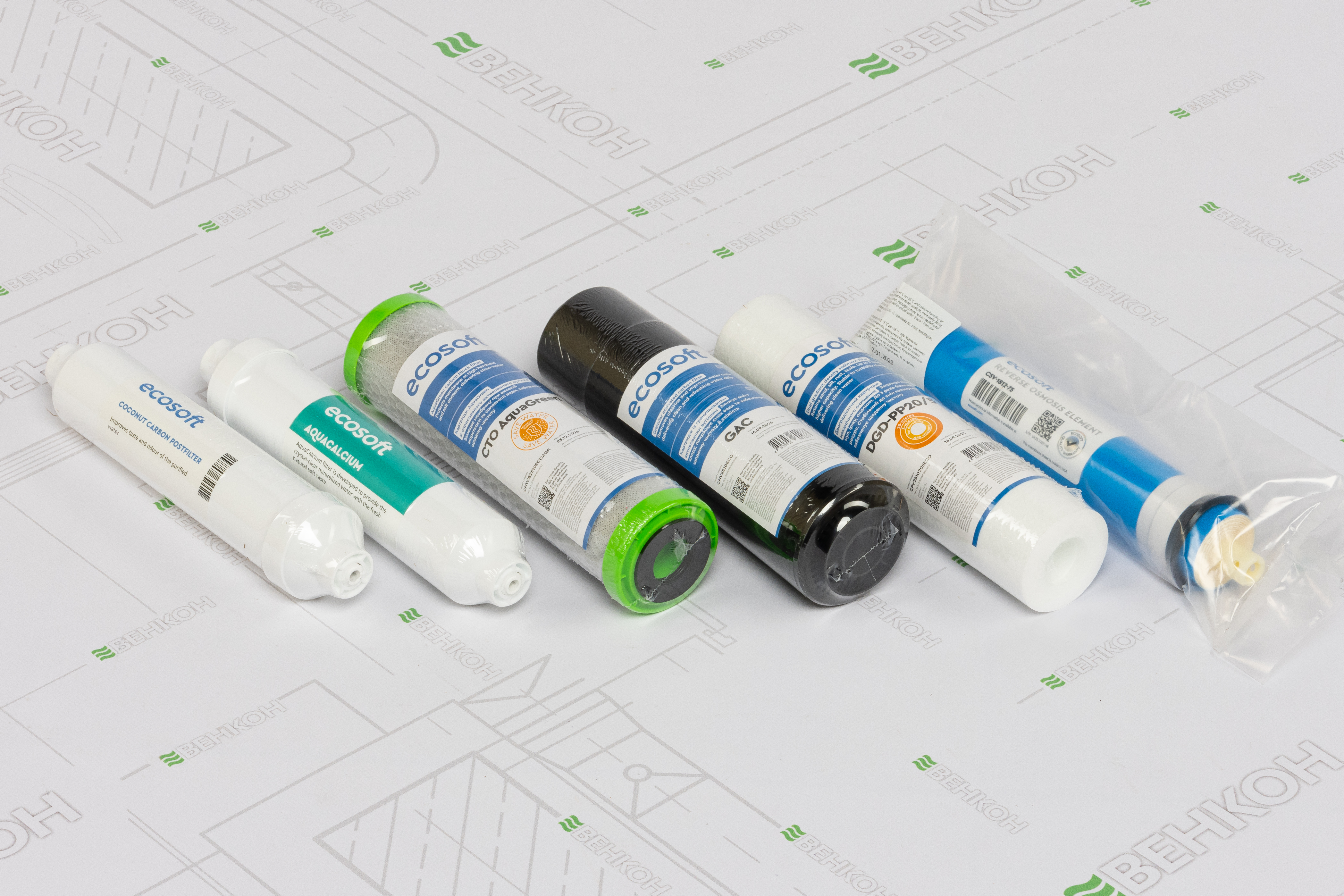 Комплект картриджів Ecosoft P’URE AquaCalcium Mint "12 міс" (CHV6PUREMAC) ціна 3939 грн - фотографія 2