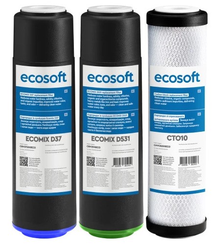 Улучшенный годовой запас картриджей Ecosoft для тройного фильтра Ecosoft CRV6ECO цена 2632 грн - фотография 2