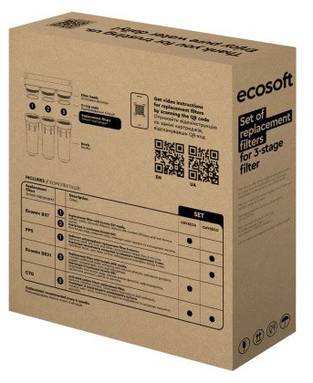 Річний запас картриджів Ecosoft для потрійного фільтра Ecosoft CMV6ECO відгуки - зображення 5
