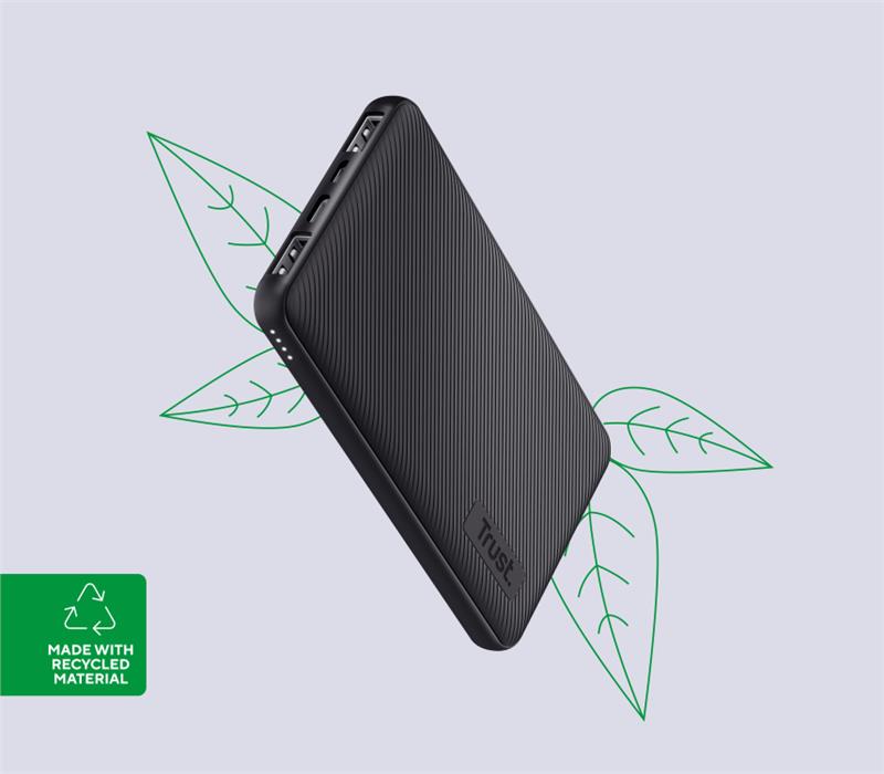 Повербанк Trust Primo ECO 10000 mAh Black ціна 799.00 грн - фотографія 2