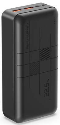 Повербанк XO PR189 - 30000 mAh PD20W + QC22.5W Black в інтернет-магазині, головне фото