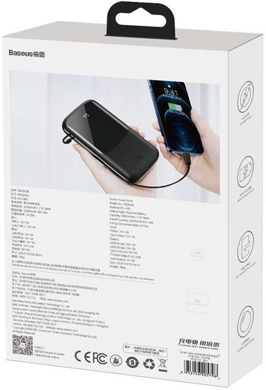 Повербанк Baseus Qpow 20000mAh 15W (+IP Cable)(PPQD-F01) Black характеристики - фотография 7