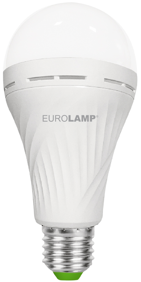 Світлодіодна лампа з акумулятором Eurolamp A70 12W 4500K 220V E27 (LED-A70-12274(EM) ціна 179.00 грн - фотографія 2